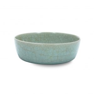 a ‘ru ware’ brush washer with ice crackle glaze